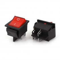 16A AC 250V 20A AC 125V 4pin 2position DPST Rocker Switch 2 Pcs