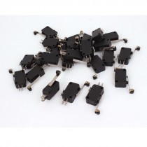 24 Pcs KW8 Series Long Hinge Roller Lever Micro Switch SPDT AC 125V 15A 250V 6A