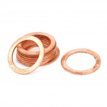 24mm x 32mm x 1 5mm Metric Ring Shape Copper Flat Washer 10 Pcs