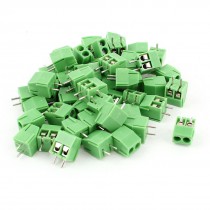 50pcs 2 Poles 3 5mm Pitch PCB Screw Terminal Block Connector