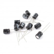 10 Pcs 16V 220uF 105C Radial Lead Electrolytic Capacitor 6mm x 8mm