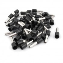 50 Pcs Wire Crimp Connector Terminal Insulated Ferrule Black E6012 10AWG 6MM2
