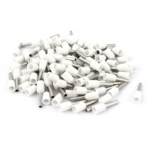 100pcs E1508 16AWG Insulated Ferrule Pin Cord End Terminal Crimp Connector White