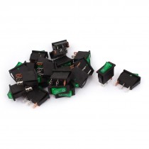 24 Pcs KCD 104 SPST on Off Green Light Rocker Switch AC 250V 15A 125V 20A