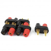 5 Pcs 4mm Thread Double Banana Plug Jack Socket Speaker Amplifier Binding Post
