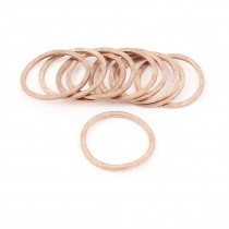 10Pcs 20mm x 24mm x 1mm Flat Copper Crush Washer Sealing Ring Spacer