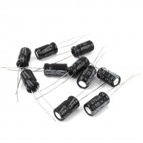 10 Pcs 10V 470uF 105C Radial Lead Electrolytic Capacitor 0 24" x 0 5"