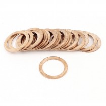 20PCS 17mm Inner Diameter Copper Crush Washer Flat Seal Ring