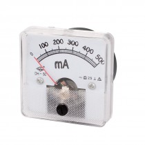 DH-50 DC 0-500mA Class 2.5 Accuracy Vertical Mounted Analog Ammeter Ampere Meter