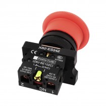 Emergency Stop 22mm Latching SPST 2 Pin Mushroom Push Button Switch