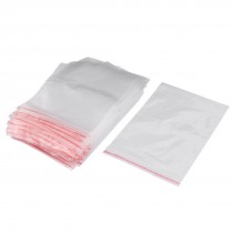 100 Pcs 12cm x 18cm Clear 2Mil Poly Plastic Reclosable Zip Lock Zipper Bag