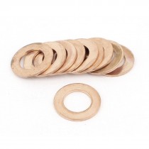 10pcs 24mm OD 14mm ID 1 5mm Thick Copper Washer Flat Ring Oil Brake Line Seal