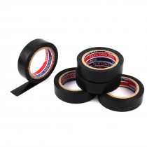 5pcs Black 15mm x 9M PVC Electrical Insulation Self Adhesive Tape