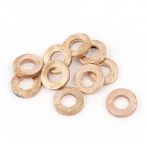 10PCS 12mm OD 6mm ID 2mm Thick Copper Washer Flat Ring Oil Brake Line Seal