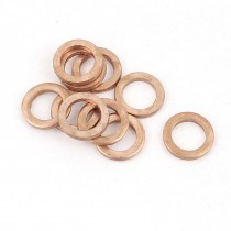 10PCS 11mm OD 7mm ID 1.5mm Thick Copper Washer Flat Ring Oil Brake Line Seal