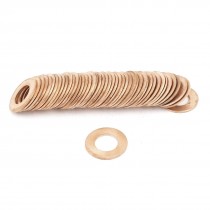 50pcs 17mm OD 9mm ID 1mm Thick Copper Washer Flat Ring Oil Brake Line Seal