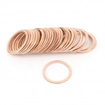 30pcs Copper Crush Washer Flat Seal Ring Gasket 16mmx20mmx1mm