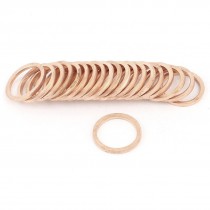 20pcs 20mm OD 16mm ID 2mm Thick Copper Washer Flat Ring Oil Brake Line Seal