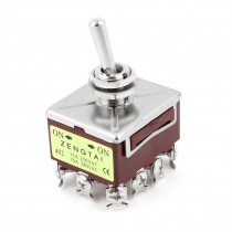 AC 250V 15A 380V 10A 12 Screw Terminals on on 2 Position 4PDT Toggle Switch