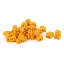 AC 300V 10A 3 Pin 3 96mm Pitch PCB Mounted Screw Terminal Block Connector 10 Pcs