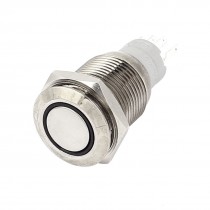 DC 24V Dome Top 5 Pins 16mm Blue LED Momentary Push Button Pushbutton Switch