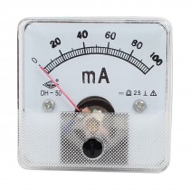 DH 50 DC 0 100mA Analog Ammeter Panel Current Meter Ampmeter Gauge