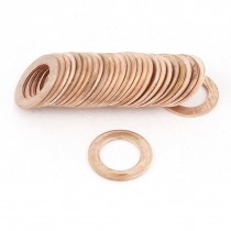 30pcs 16mm OD 10mm ID 1mm Thick Copper Washer Flat Ring Oil Brake Line Seal