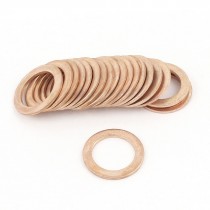 20 Pcs 11mmx16mmx1mm Copper Crush Washer Flat Seal Ring Gasket