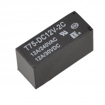 Black Plastic Rectangle Case 12V DC SPDT 1NO 1NC Relay