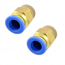 1 4" Male Thread 8mm Connector One Touch Pneumatic Tube Quick Fittings 2 Pcs