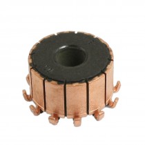 6.35mm x 18.9mm x 11.7mm 12 Tooth Copper Shell Mounted On Armature Commutator