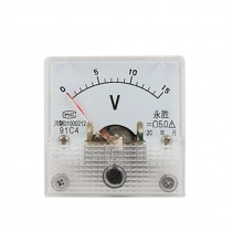 Square DC 15V Volt Analog Pointer Panel Meter Voltmeter