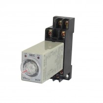 DC 24V H3Y-2 0-6S DPDT 8 Pins Power on Time Delay Relay w Socket