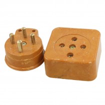 Industrial AC440V 16A Three Phase 4 Round Pin Socket w Plug 