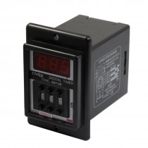 Black AC/DC 24V Power on Delay Timer Time Relay 1-999 Second 8 Pins ASY-3D