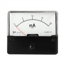Rectangle Current Measuring Tool DC 20mA Analog Ammeter
