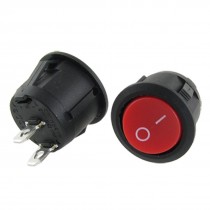 10pcs ON-OFF I/O SPST 2 Pin Snap in Round Boat Rocker Switch 6A/250V 10A/125V AC