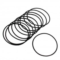 10 Pcs 60mm Outside Dia 2mm Thick Filter Rubber O Ring Seal Black