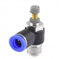 17/32" Threaded Pneumatic Speed Controller for 8mm Diameter Tube