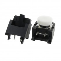 5pcs Momentary Tactile Push Button Switch Right Angle 2Pin 12 x 12mm x 8mm + Cap