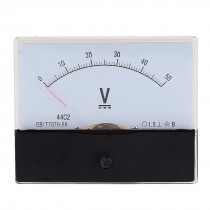 44C2 Class 1.5 Accuracy DC 0-50V Range Analog Voltmeter Gauge Panel