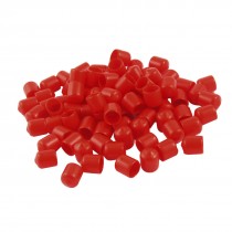 100 Pcs 10mm Inner Dia Round Tip Red PVC Insulated End Caps Hrbek