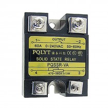 60A 0-240V AC SSR-60VA Solid State Relay Voltage Resistance Regulator
