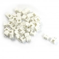 50 Pcs 2 Pins 2.54mm Pitch Welding PCB Bar Connectors