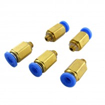5 Pcs 4mm x 5mm Quick Pneumatic Fittings Connectors