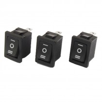 3x AC 6A/250V 10A/125V 3Pin SPDT ON/OFF/ON 3 Position Snap In Boat Rocker Switch