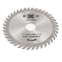 Red 110mm x 20mm 40T Disc Wheel Slitting Saw Blade
