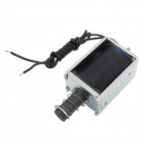 Spring DC 24V 0.8A 6mm Stroke 600GF Force Push Type Solenoid Electromagnet