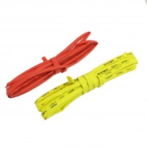 2 Pcs Red Yellow 1.5M 4mm Dia. Heat Shrinking Shrinkable Tube Tubing