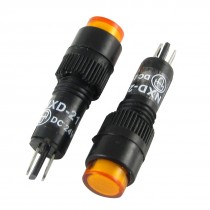 10 Pcs DC 24V 8mm Yellow Neon Power Indicator Signal Light